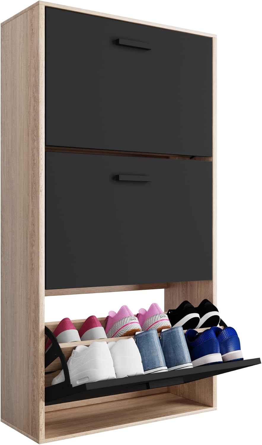 CASABEL Schuhschrank für 18 Paar – grosse Kapazität für den Eingangsbereich – L 60 x T 24 x H 113 cm
