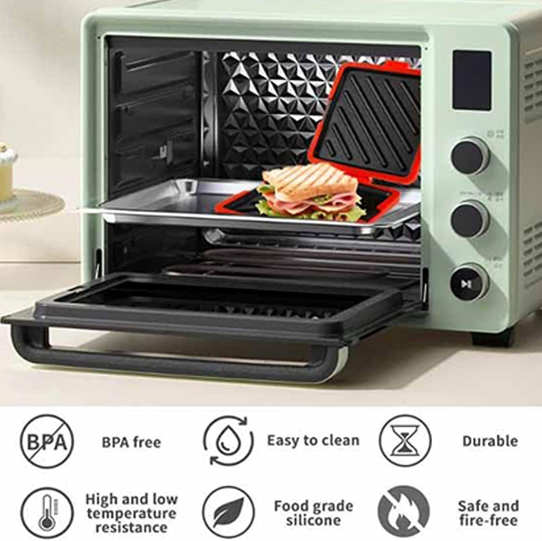 Mikrowellengrill Reise Sandwichmaker Rot, Rot
