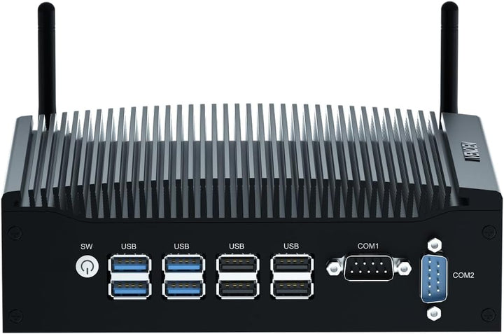Industrieller Mini-Lüfterlos-PC W 11 Pro, Core i5 1235U, 16GB DDR5 256GB SSD, Dual HD, RJ45 LAN, RS2