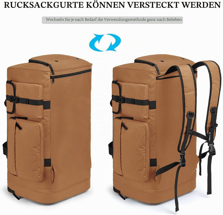 70L Sporttasche Extra Gross Sportrucksack Herren mit Schuhfach Wochenend Sport Reisetasche mit Rucks
