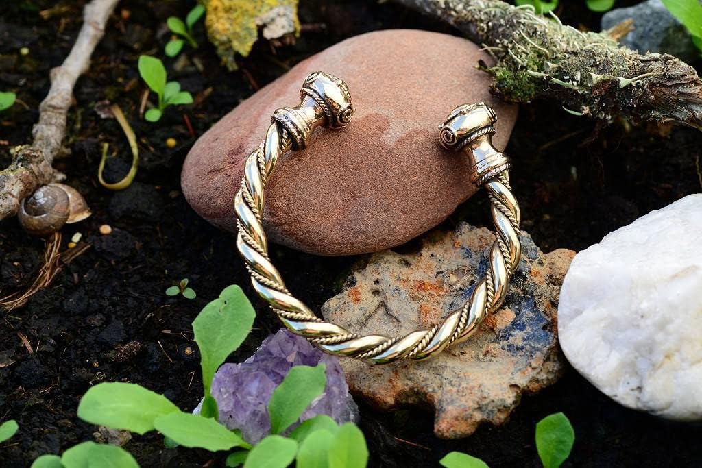 Windalf Keltischer Männer Armreif RABAN Ø 6.5 cm Massiver Armschmuck Irischer Freundschaftsschmuck H