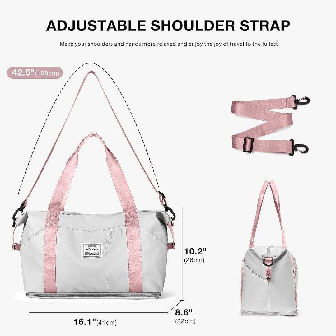 Reisetasche Damen Sporttasche 40x20x25 Ryanair Handgepäck Tasche Weekender Bag Schwimmtasche Wasserd