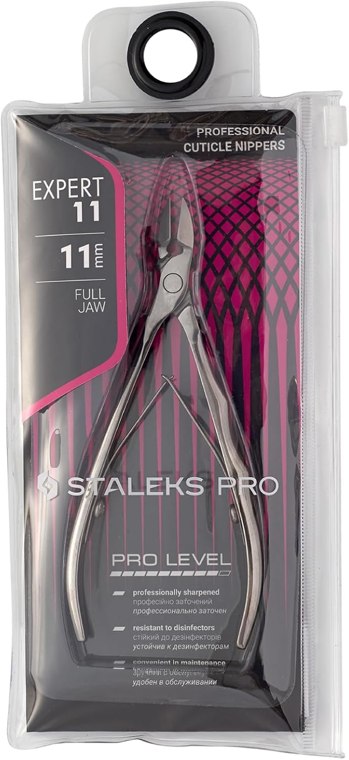 K-00 Profi Hautzange Staleks Länge 11cm Schnitt 1,2cm Lederschutzhülle