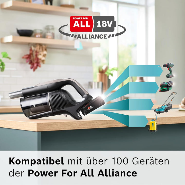 Bosch Schnellladegerät für Akku-Staubsauger BHZUC1844, kurze Ladezeit für austauschbare 18V Power Fo