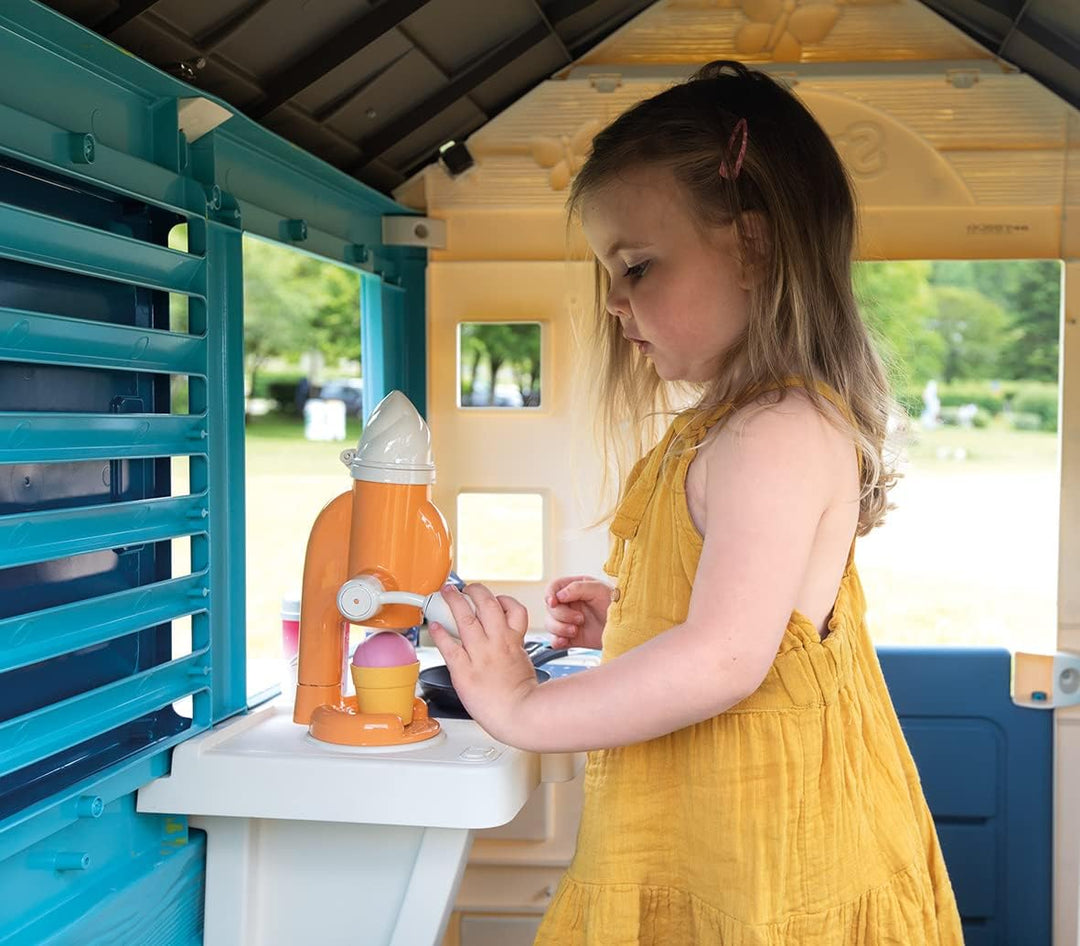 Smoby - Spielhaus Sweety Corner - Kinderspielhaus für drinnen und draussen, mit Verkaufstheke und vi
