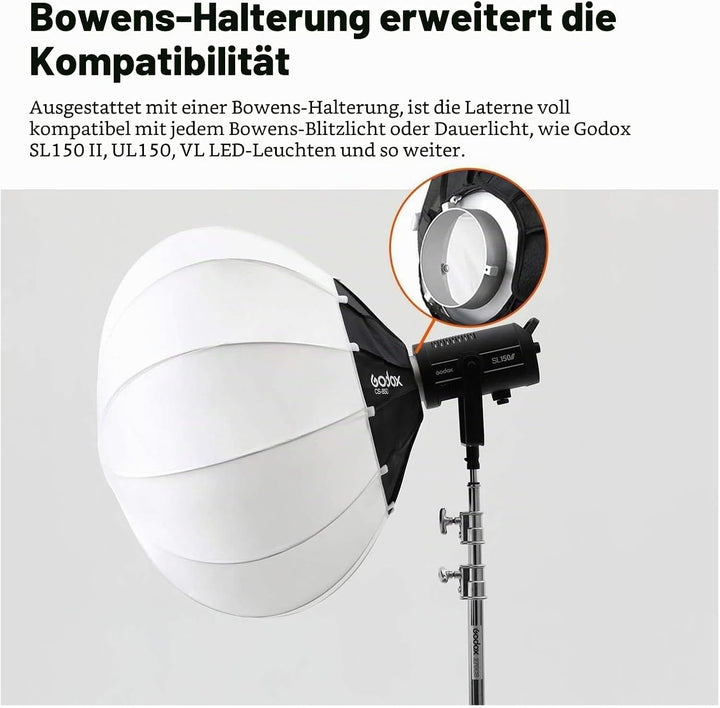 Godox CS-65D Laternen-Softbox 25,6"/65cm Soft Lighting Modifikator für Godox SL-60W SL150W II FV150