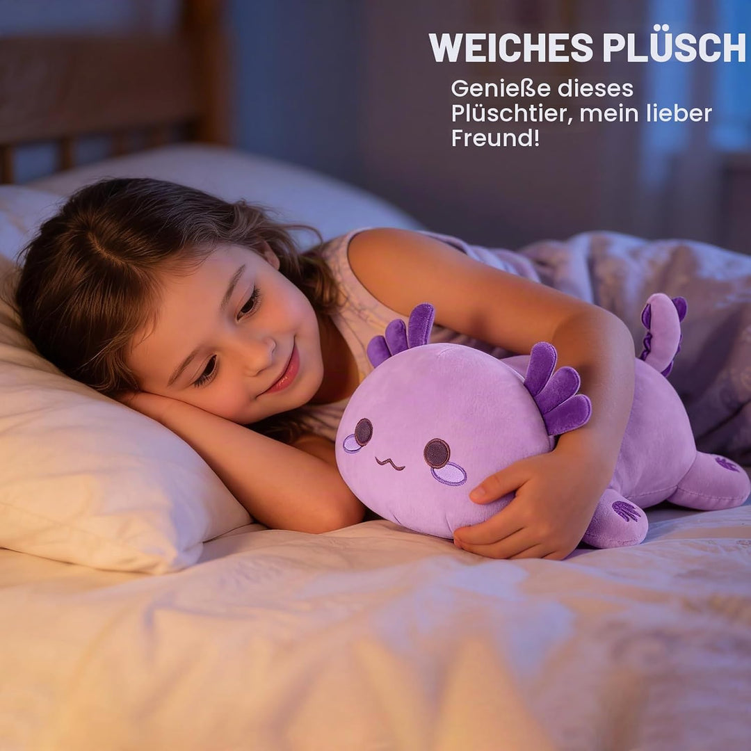 shownicer Plüschtier Axolotl Stofftier Kawaii Salamander Plüsch, Axolotl Kuscheltier Plüschkissen Sp