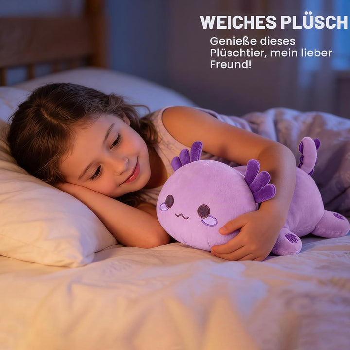 shownicer Plüschtier Axolotl Stofftier Kawaii Salamander Plüsch, Axolotl Kuscheltier Plüschkissen Sp