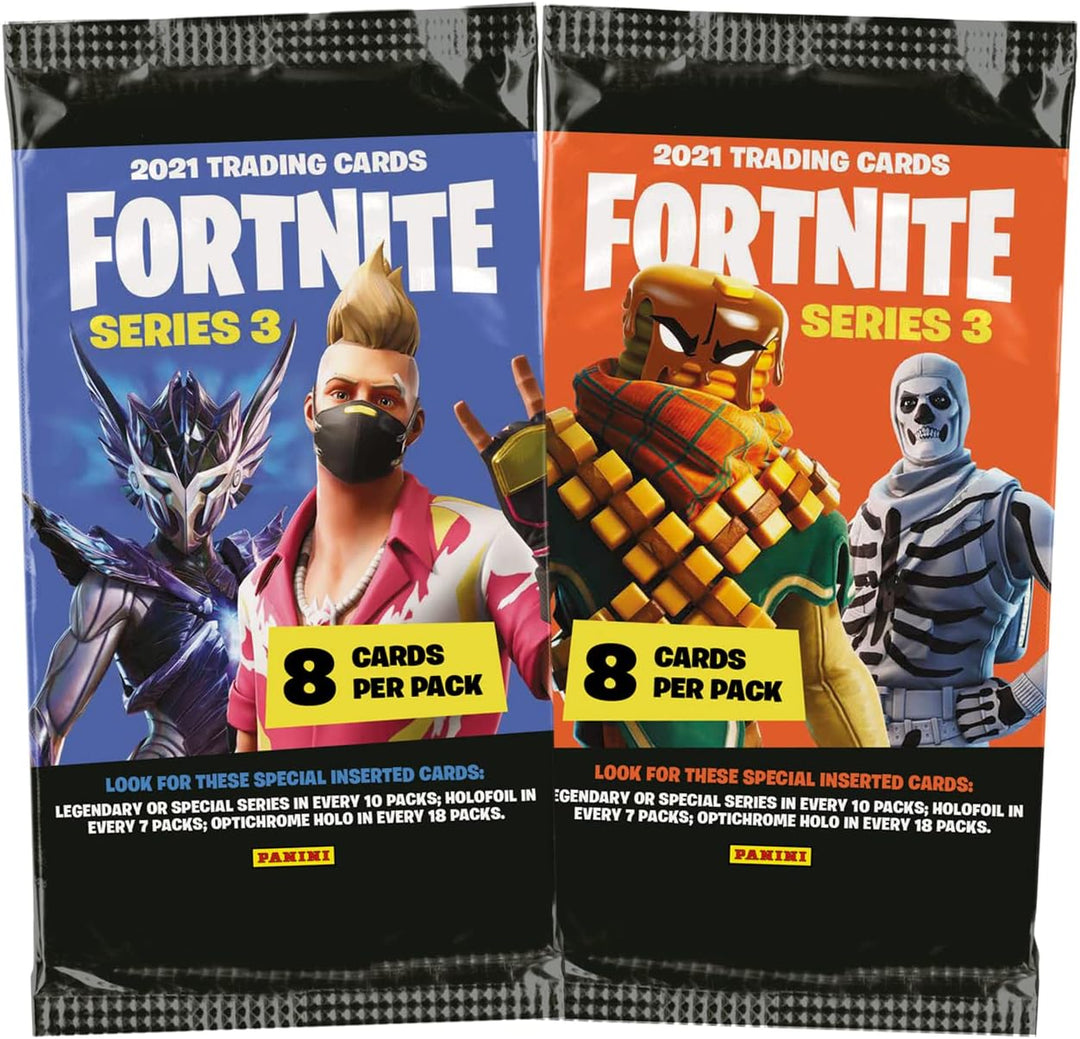 Panini Fortnite Series 3 Trading Cards - Hobby-Box mit 18 Flowpacks 18 Packungen, 18 Packungen