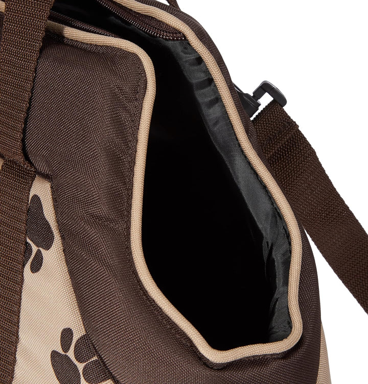 HobbyDog TORBWL4 Hundetasche Tragetasche Katzentasche, Grösse 22 x 20 x 36 cm, beige mit Pfoten