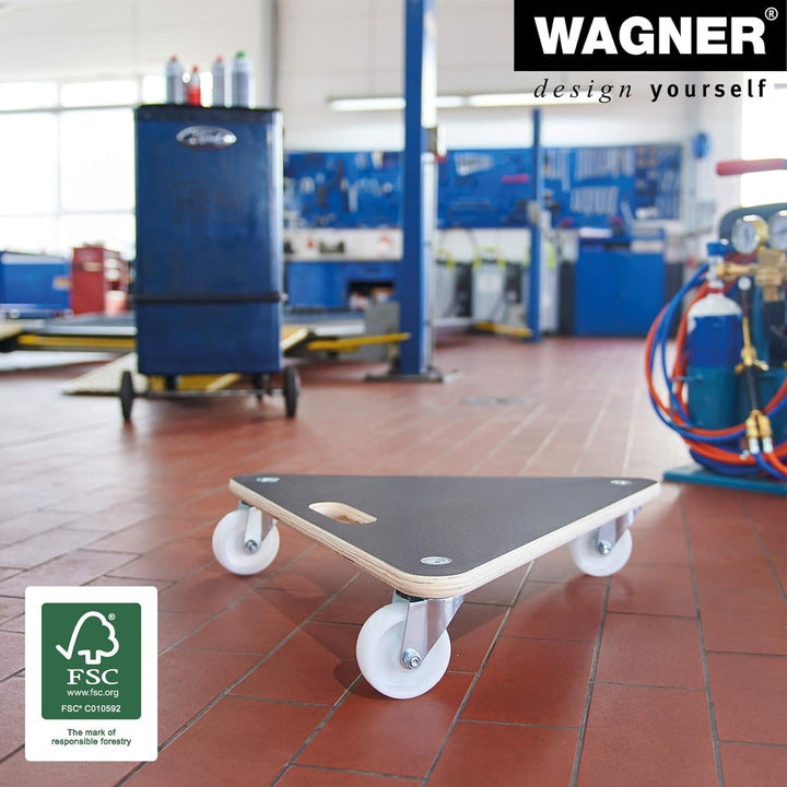 WAGNER Transporthilfe MM 1155 I 54 x 54 x 54 x 11 cm - Tragkraft 200 kg - für schwer beladene Kisten