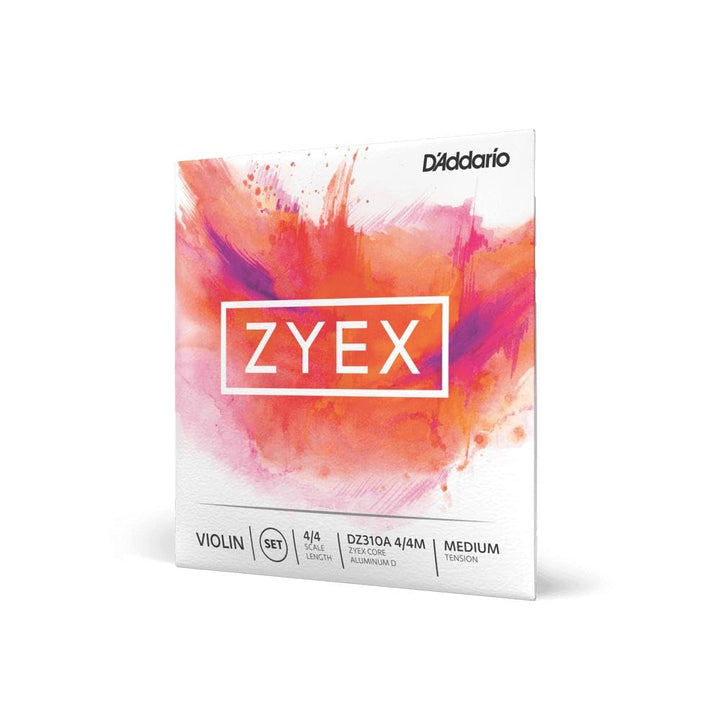D'Addario DZ310S-4/4M Zyex Violinen Saitensatz synthetische Faser 4/4 Medium Medium Tension Silver D