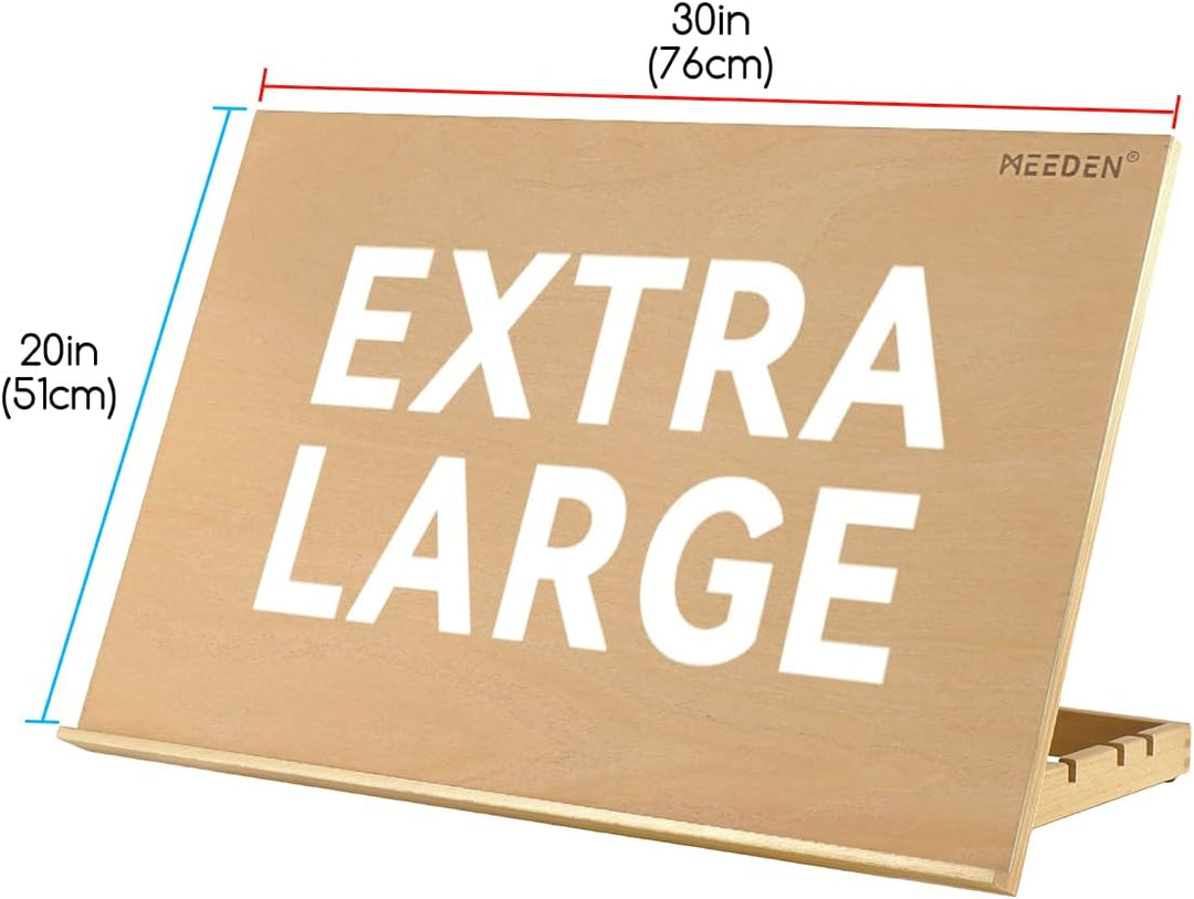 MEEDEN Extra grosse Schreibtischstaffelei: 50,8 x 76,2 cm, tragbar, Buchenholz, Standstaffelei – 5 P