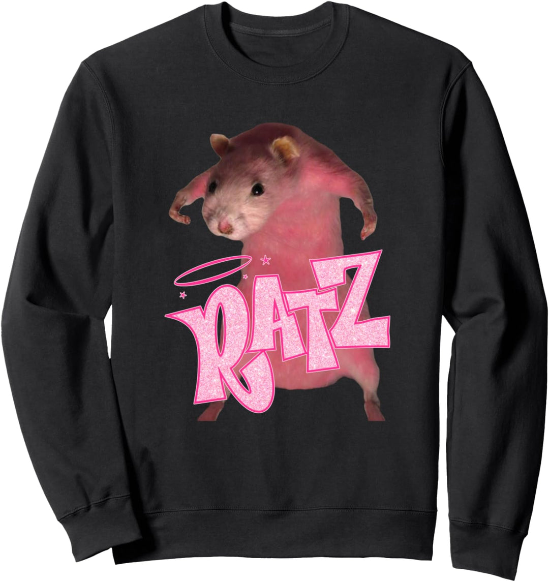 Ratz Lustiges Meme mit rosafarbener Maus Sweatshirt