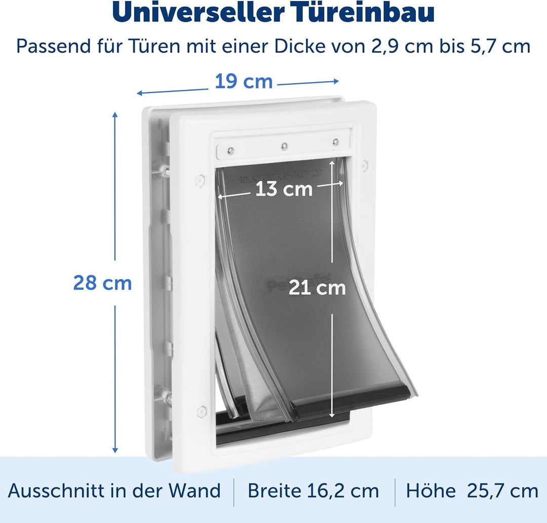 PetSafe Haustierklappe für extremes Wetter, Solider Kunststoffrahmen, Isolierend mit 2 Verschlussopt