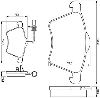 Bosch BP921 Bremsbeläge - Vorderachse - ECE-R90 Zertifizierung - vier Bremsbeläge pro Set