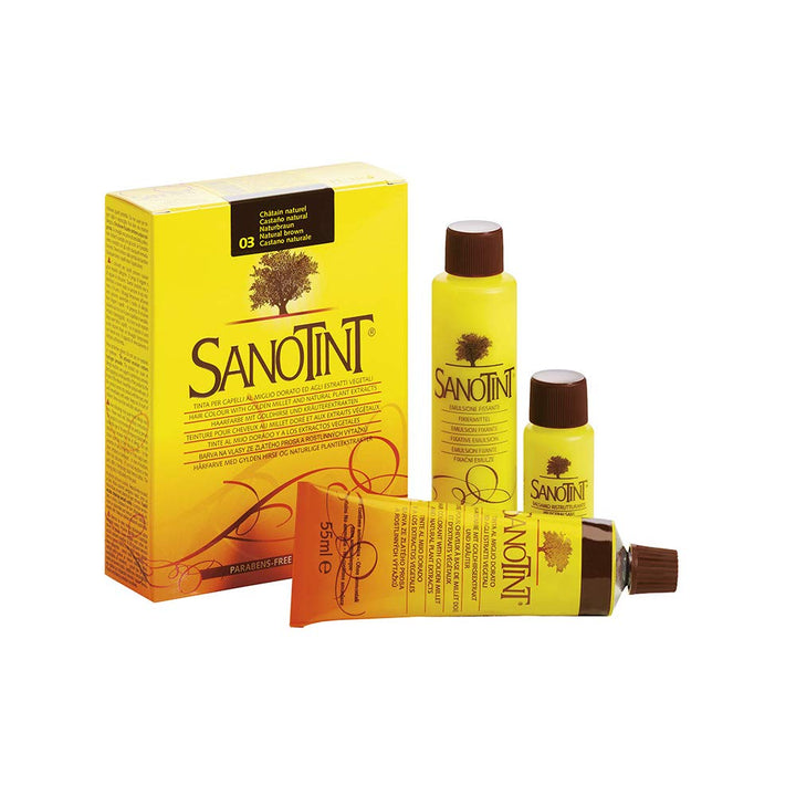SANOTINT TINTA SENSITIVE FARBE 03 NATURBRAUN - 3 Packungen - 3 x 125 ml