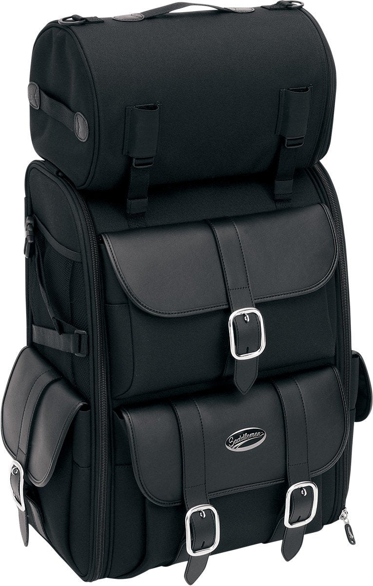 Saddlemen 3515-0082 Deluxe Sissy Bar Bag, schwarz, 22" H x 16" W x 11" D