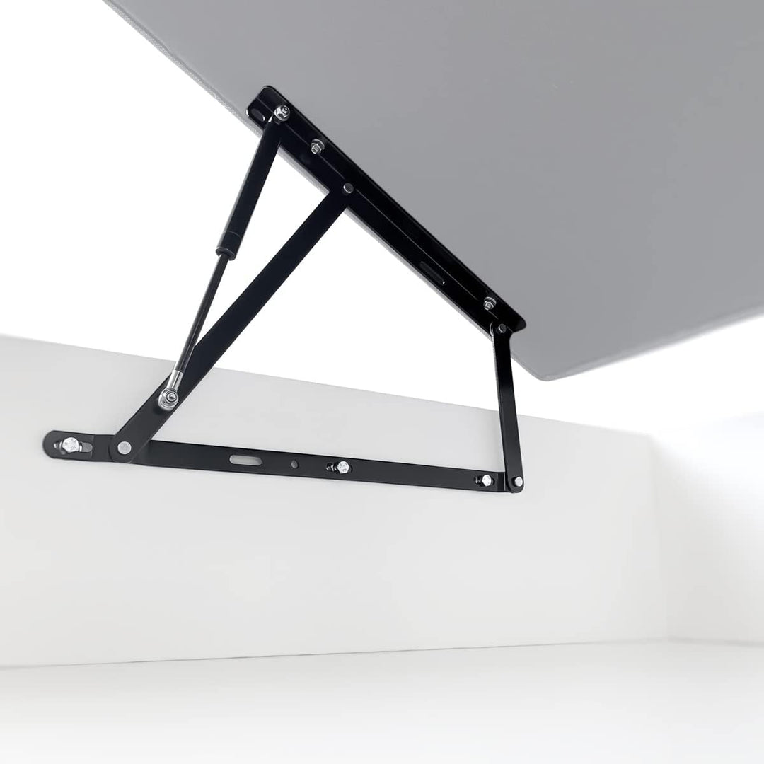 DUÉRMETE ONLINE - Komplettes Set hydraulisches Hebesystem für Boxspringbetten inkl. Scharniere Kolbe