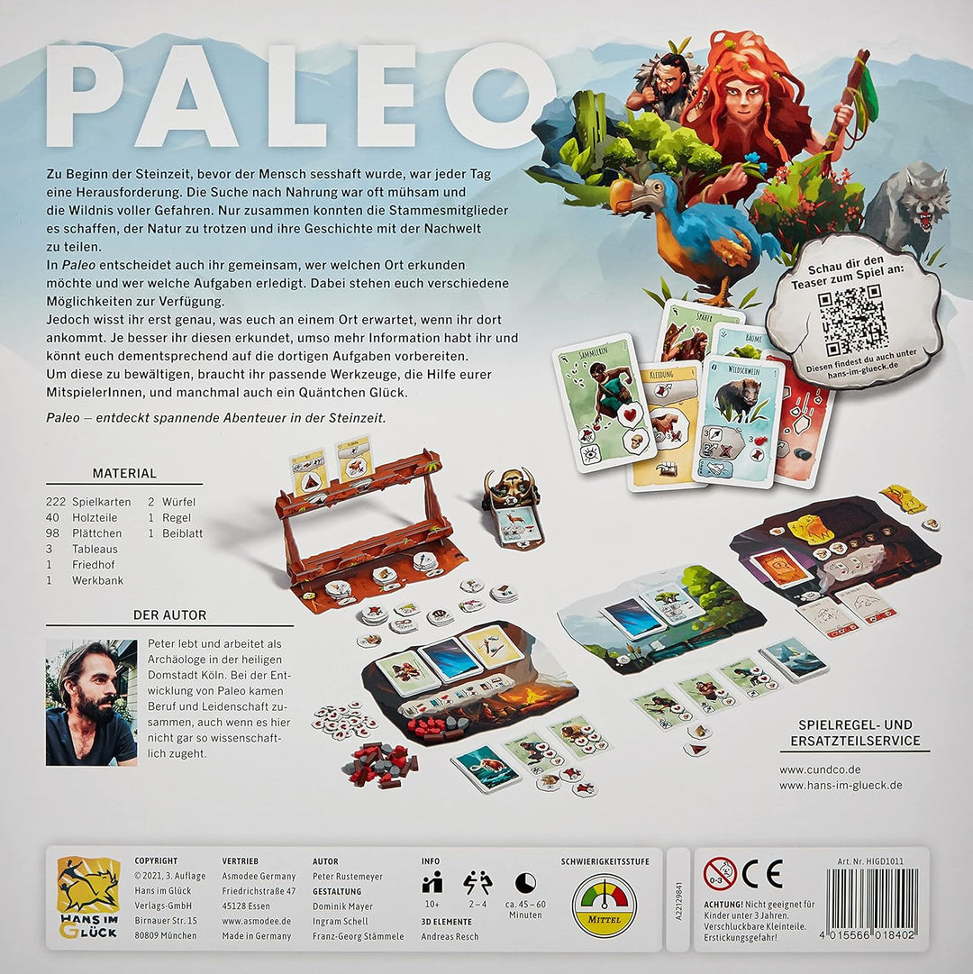 Hans im Glück, Paleo, Grundspiel, Kennerspiel des Jahres 2021, Brettspiel, 2-4 Spieler, Ab 10+ Jahre