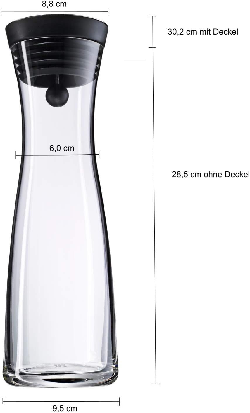 WMF Boston Besteck Set 12 Personen, Essbesteck 60 teilig, Monobloc-Messer & Basic Wasserkaraffe aus