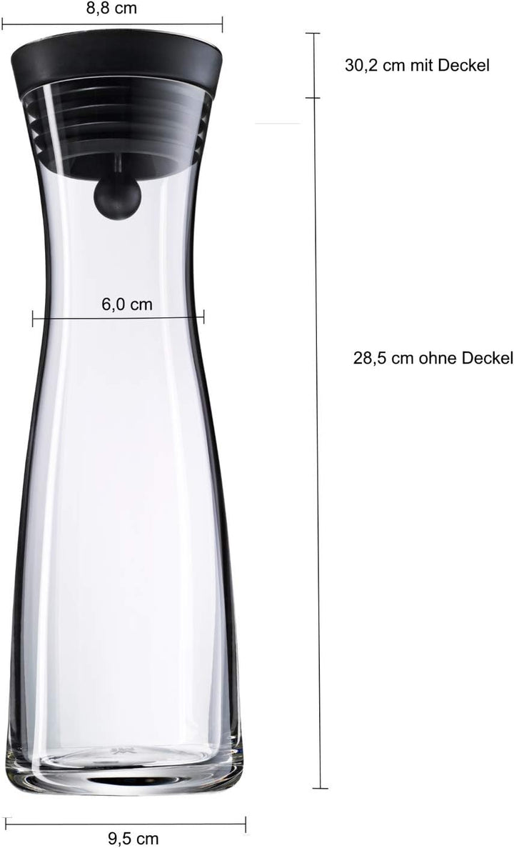 WMF Boston Besteck Set 12 Personen, Essbesteck 60 teilig, Monobloc-Messer & Basic Wasserkaraffe aus