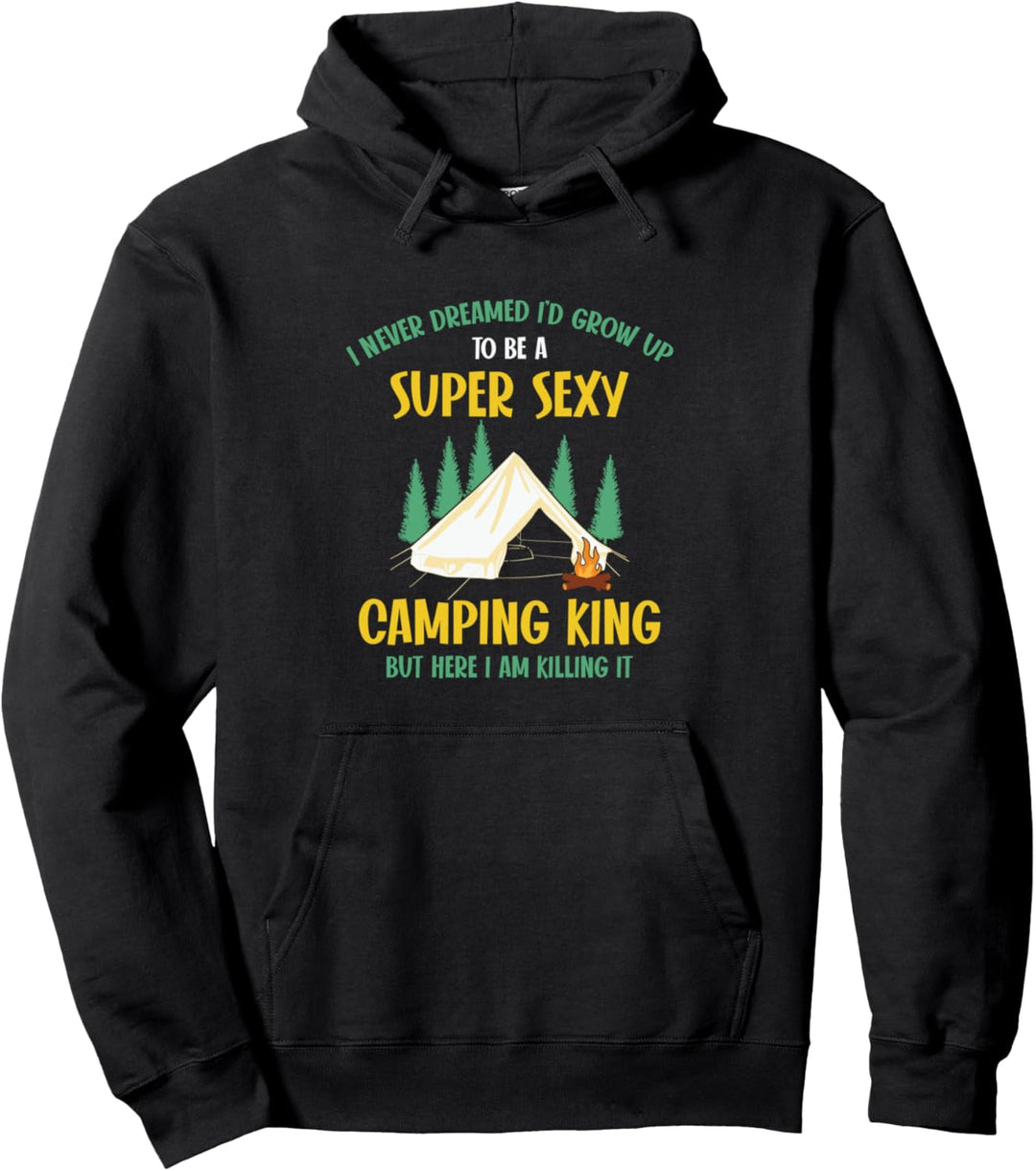 Camping King Outdoor Natur Berg Camper Wandern Camping Pullover Hoodie