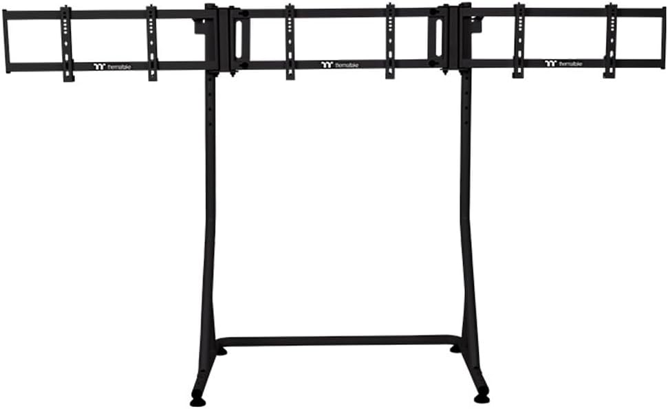 Thermaltake Triple Racing Monitor Stand Pro | Für 3× 32″ Curved / 34″ Flat Monitore | Pulverbeschich
