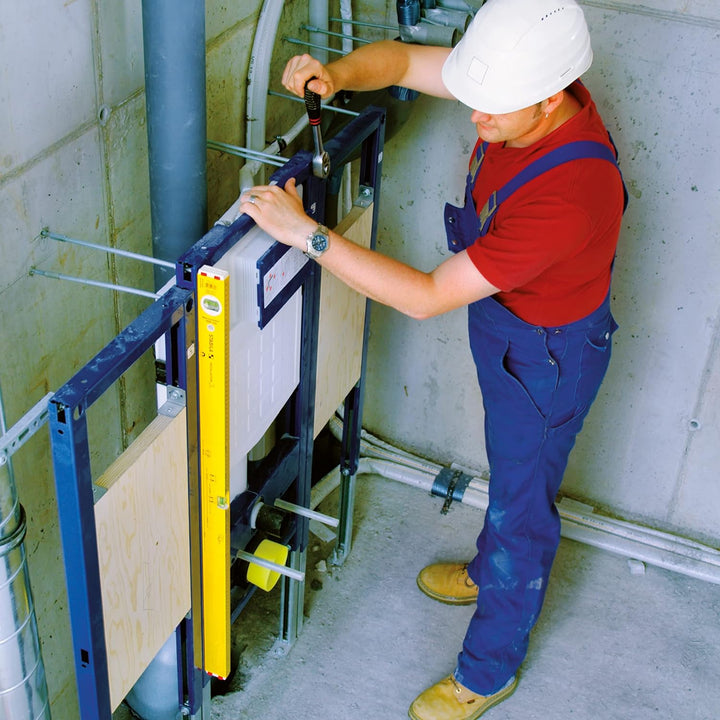 STABILA Wasserwaage Type 80 M Installation, 60 cm, mit Seltenerd-Magnetsystem und Markierungshilfen