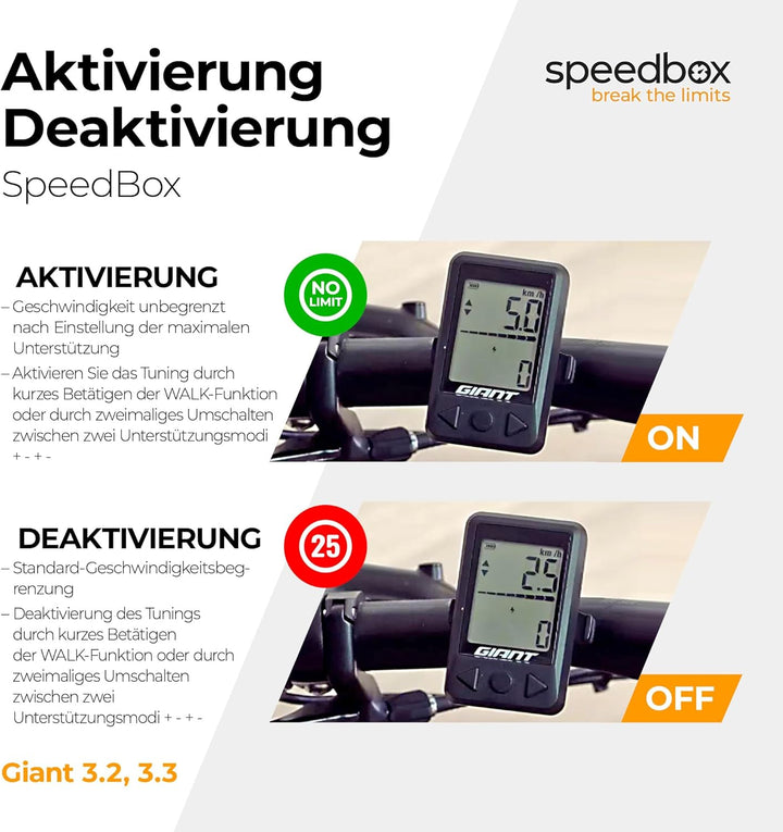 SpeedBox 3.2 B.Tuning Kompatibel mit Giant E-Bikes/Tuning-Chip mit Bluetooth für SyncDrive-Motoren 2