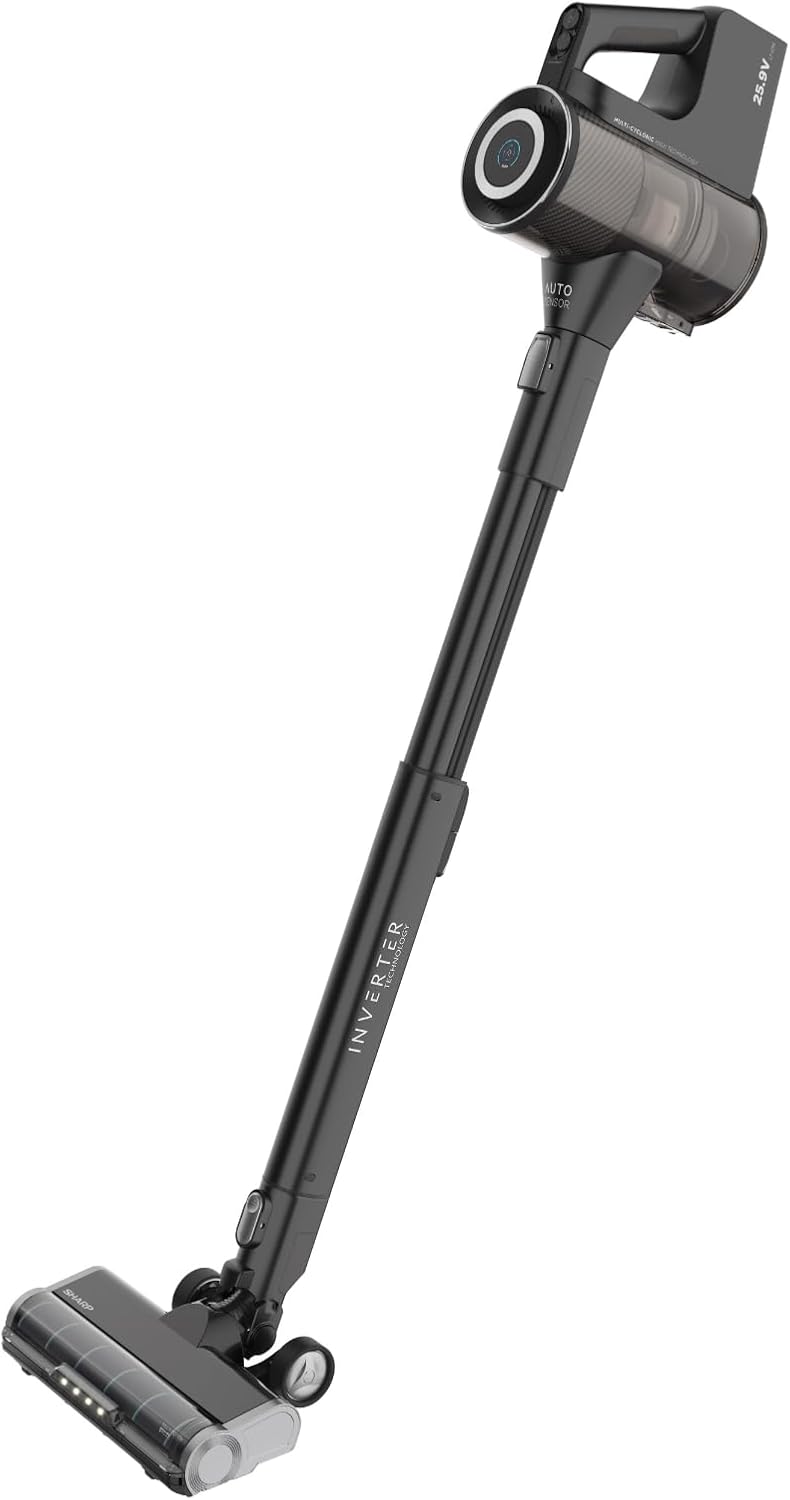 SHARP SA-VP5521BS Staubsauger Kabellos mit Autom. Sensor, Animal, 450W BLDC-Motor, 65Min., 25,9V, 0,