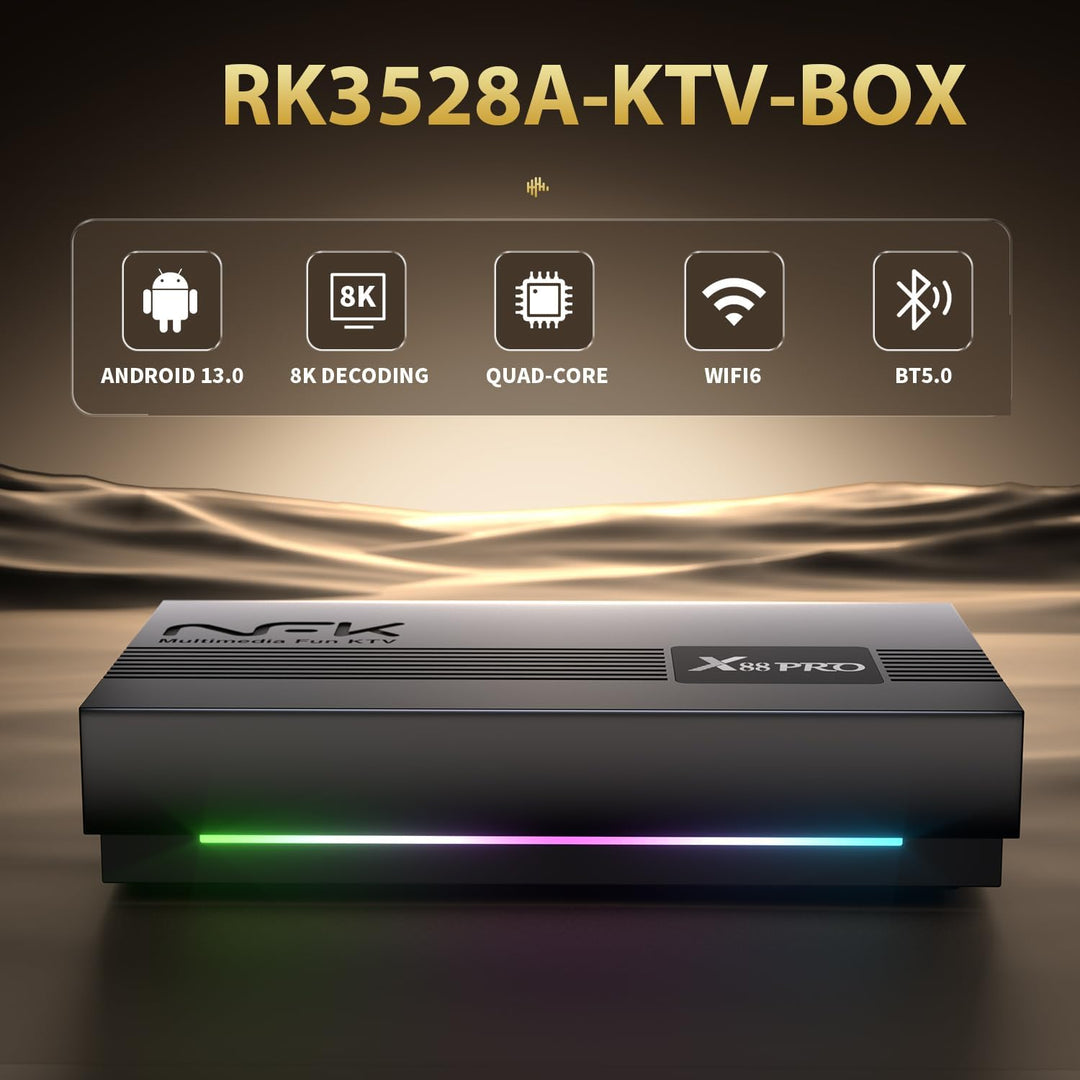 GREVA KTV Box Android 13.0, 8K Smart TV Box Android RK3528 Chipsatz Unterstützung WiFi6 HDR10 BT5.0