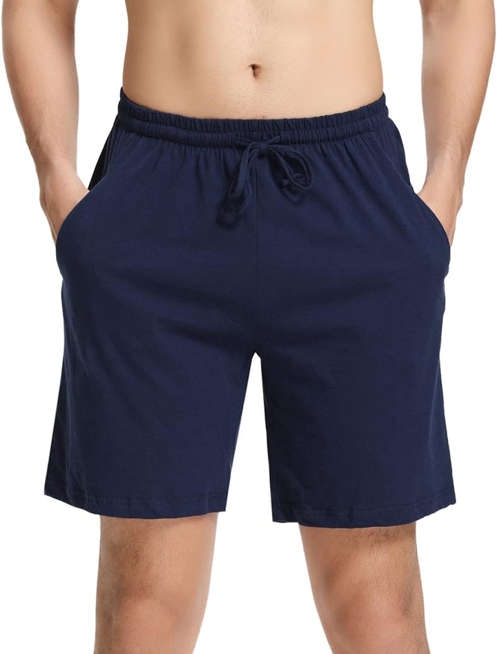Irdcomps Herren Schlafanzughose Baumwolle Kurz Pyjamahose Schlafhose Schlafshorts Sommer Bermudahose