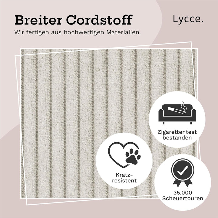 Lycce Wäschekorb Cord – Nischenwäschekorb, waschbar, faltbar (beige) | platzsparend &amp; praktisch, was
