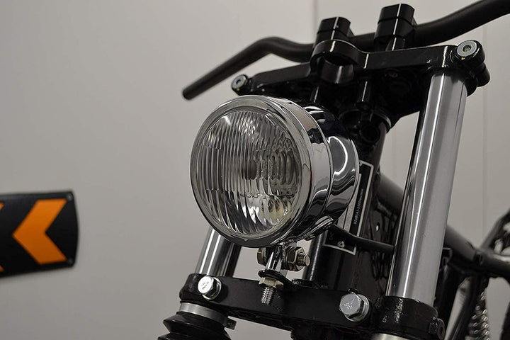 Alchemy Parts 4 1/2" Chrom Motorrad Scheinwerfer für Massgefertigt Projekt Motorrad Typ 3673, Typ 36
