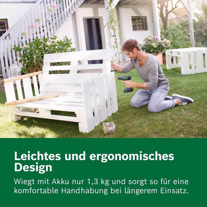 Bosch Home and Garden Bosch Akkuschrauber UniversalDrill 18V (1 Akku, 18 Volt System, im Koffer) Set