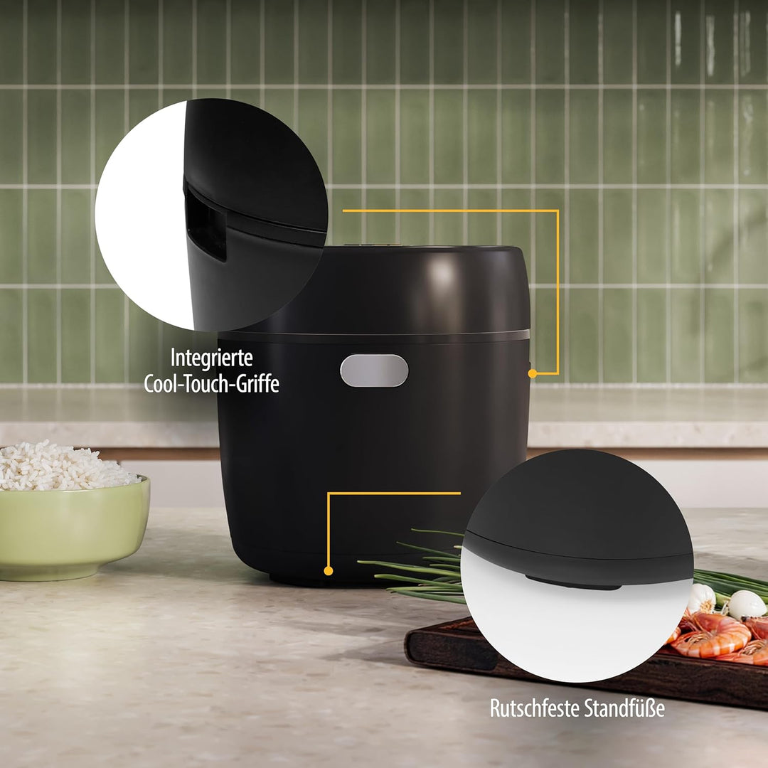 Tristar Digitaler Reiskocher mit Low-Carb-Funktion, 8 Automatikprogramme, 0,6 L Reis Kapazität, Digi