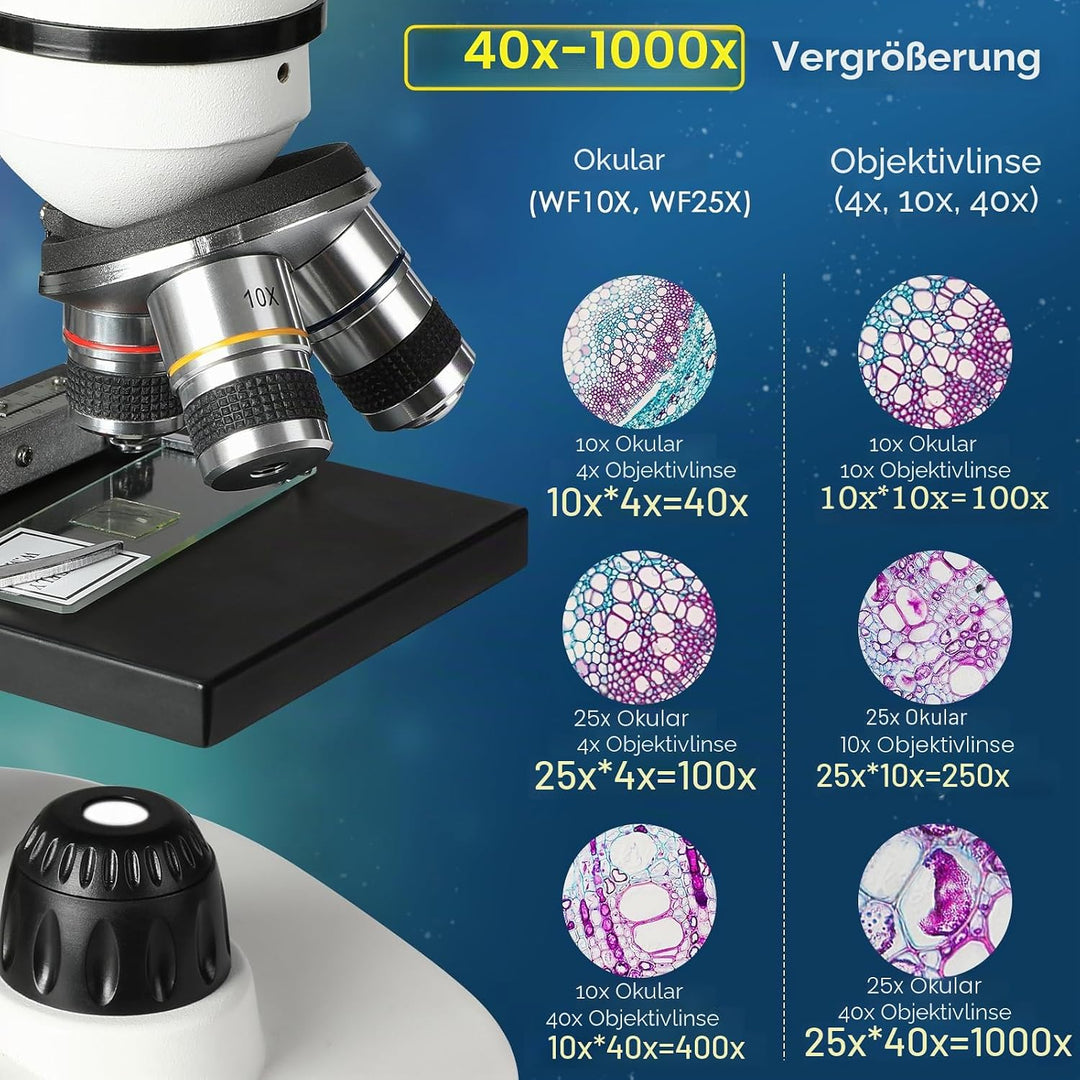 Binokulares Mikroskopie (40X-1000X) Double Layer Mechanical Stage, Handy-Halter für den Laborgebrauc