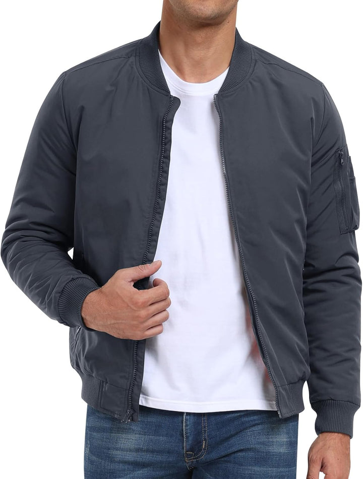 MoFiz Bomberjacke Herren Warm Gefüttert Winterjacke Übergangsjacke US Fliegerjacke Militär Bomber St