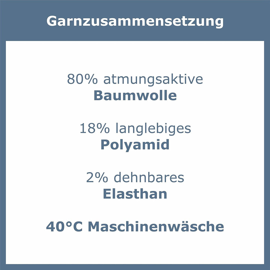 Socken für Damen & Herren im 10er-Set | Ohne drückende Naht | Bequemes & weiches Material (80% Baumw