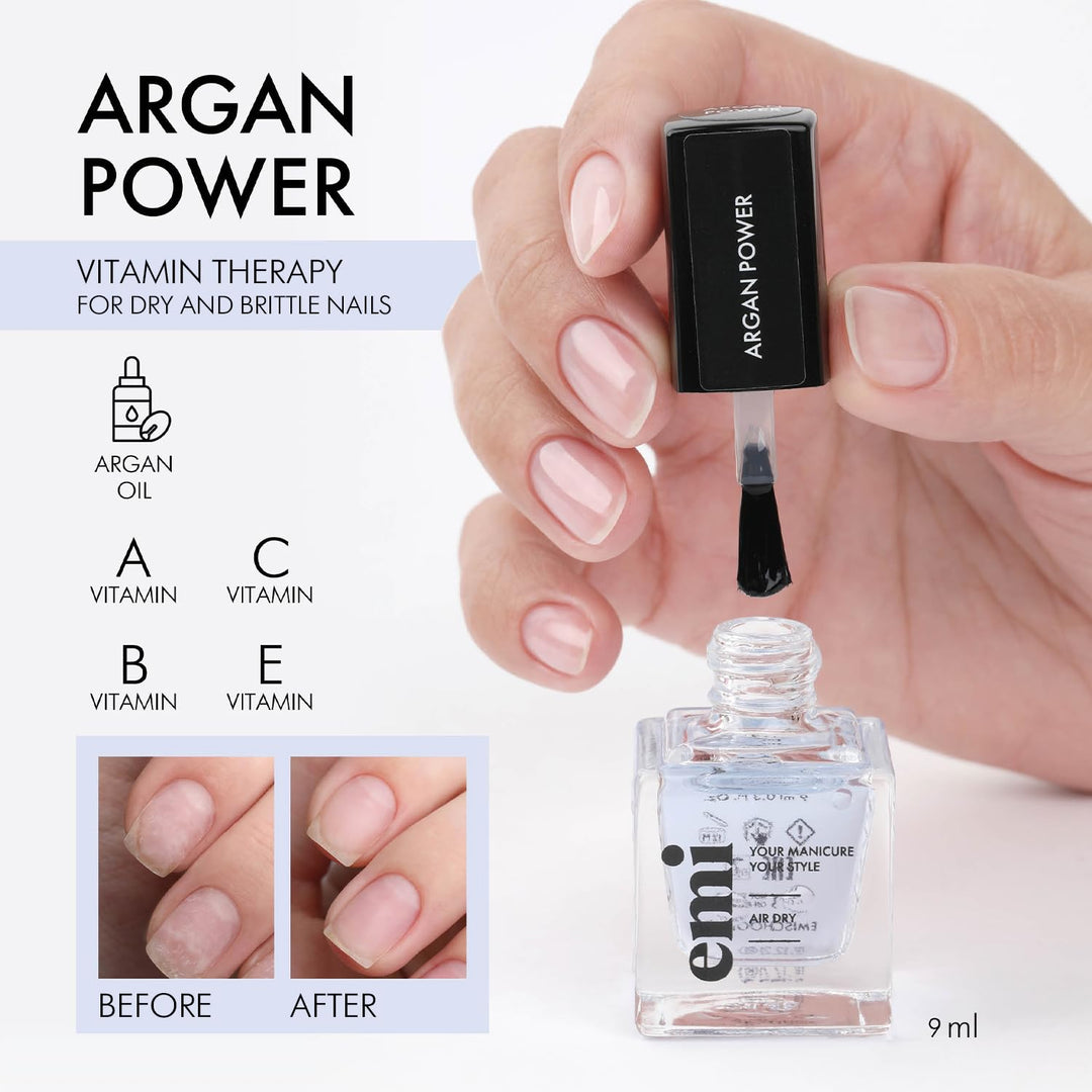 Trio zur Pflege von starken, gesunden und nährenden Nägeln, Vitamintherapie, Argan Power, A, E, und
