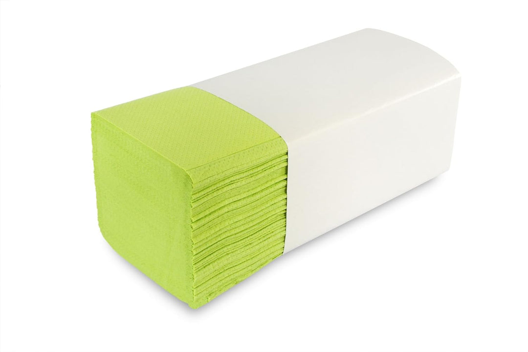 Quicky Papierhandtuch, ZZ-Falz, 25 x 23 cm, 2lag, Recycling - grün, 4000 Blatt, 1er Pack (1 x 1 Stüc