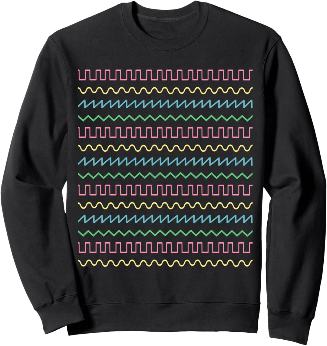 Synthesizer Waveform für Musiker Sweatshirt