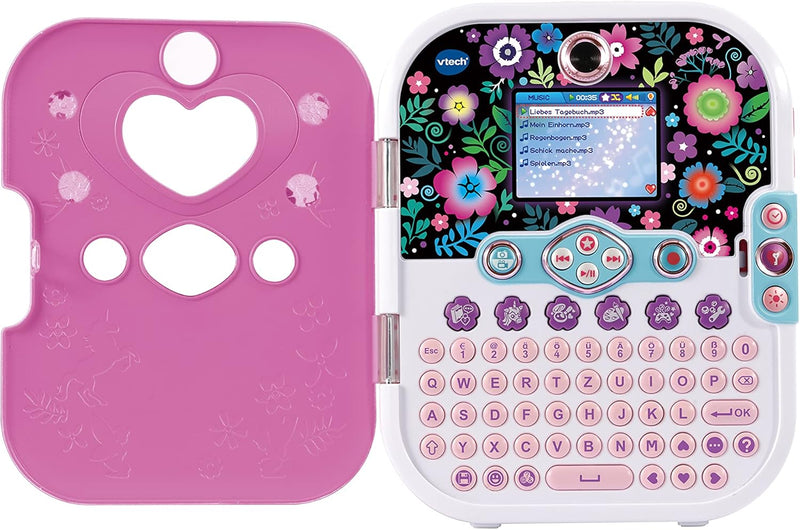 VTech Kidisecrets Selfie Music 2.0 – Kindertagebuch mit 2 Kameras, MP3-Player, Gesichtserkennung, Le