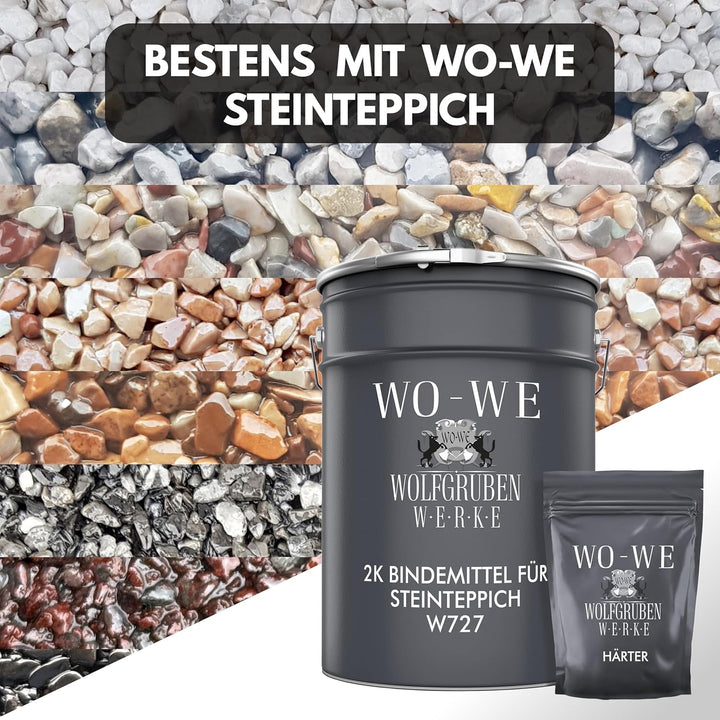 2K Bindemittel für Steinteppich Haftvermittler Natursteinteppich W727-3Kg, 3Kg