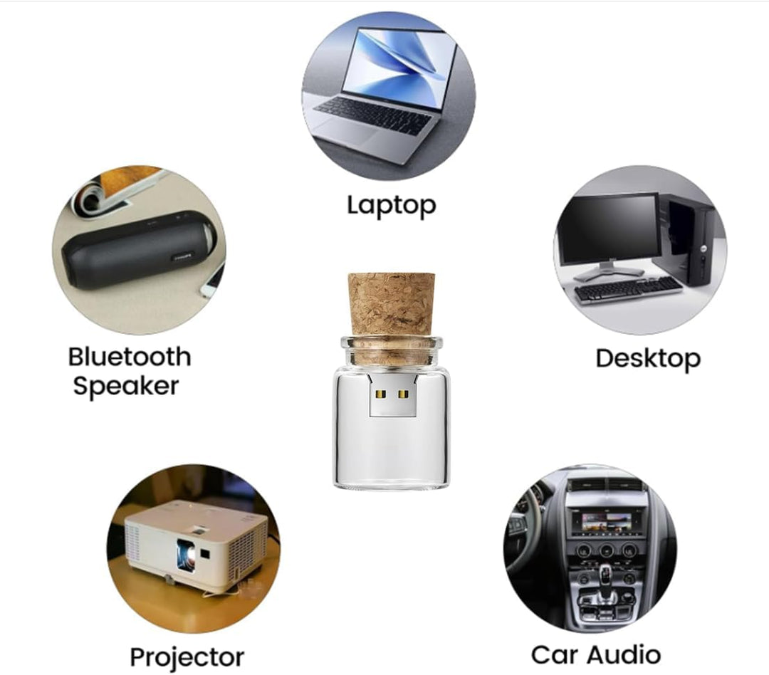 Anloter USB-Stick, 512 MB, süsses Flasche, Drift Jar USB-Memorystick, transparentes Glas, Daumenlauf