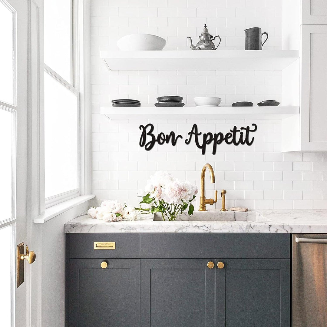 Bon Appetit Wanddekoration, Bon Appetit, Metall-Wandschild, Bauernhaus, Küche, Wandkunst, Esszimmer,