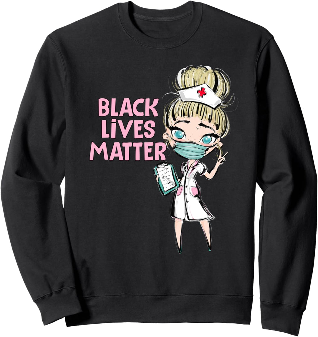 Schwarze Leben Materie Verbündete Krankenschwester Blonde Sweatshirt
