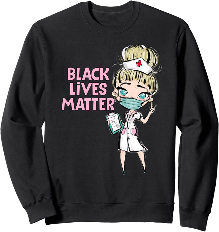 Schwarze Leben Materie Verbündete Krankenschwester Blonde Sweatshirt