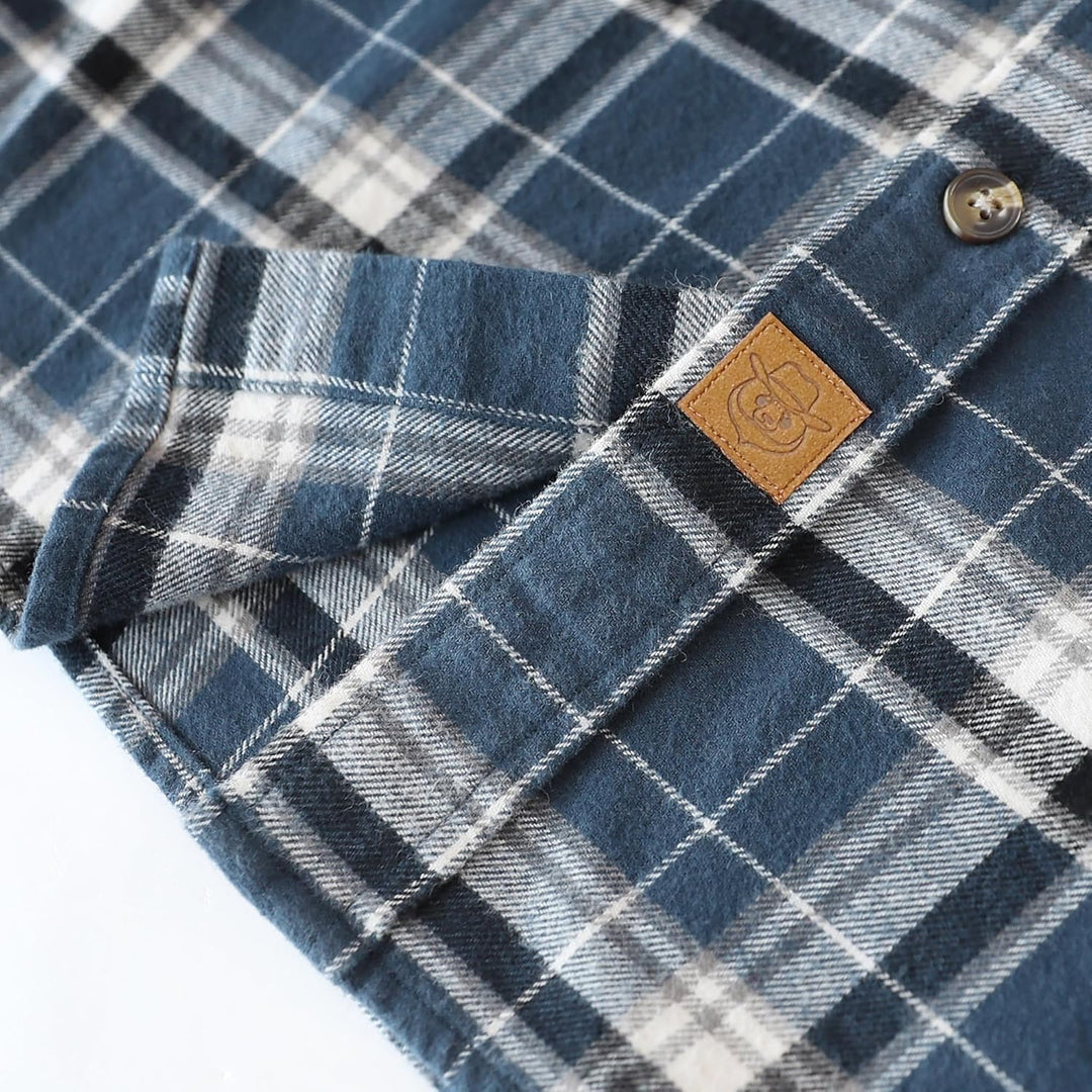 Dubinik® Flanellhemd Herren Button Down Kariert Baumwollhemd Freizeithemd Hemd Herren Langarm mit Zw